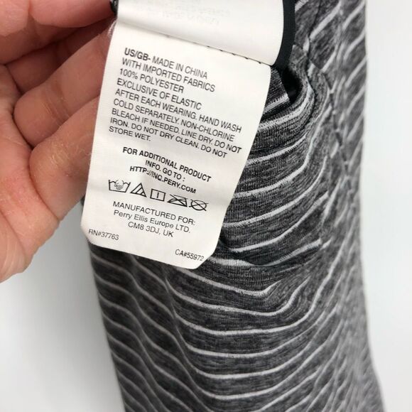 Nike Swim Racerback Cover-Up Dress Womens Small Gray White Stripe Scoop Neck - Picture 10 of 14